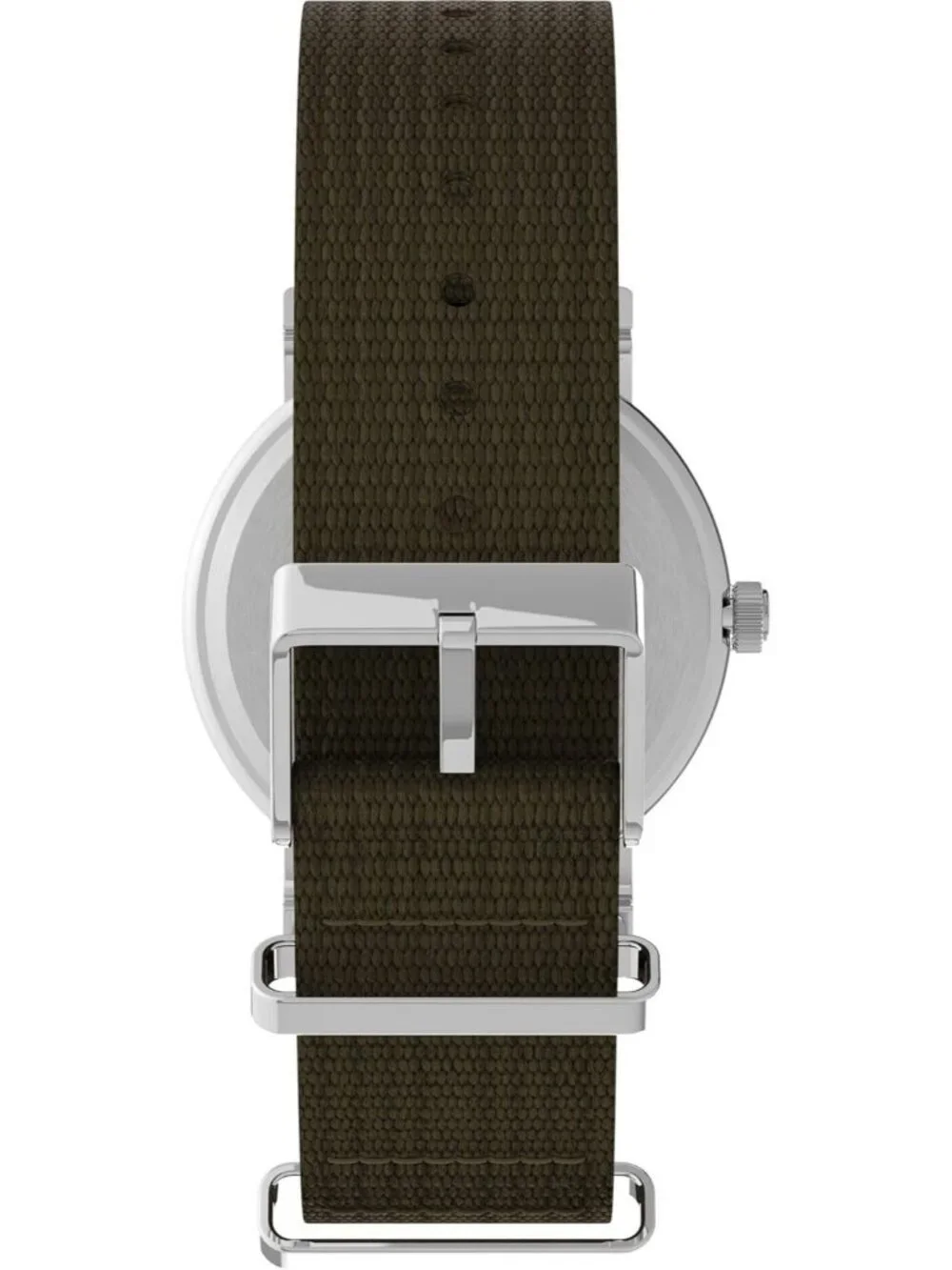 Unisex Green And Cream Analog Quartz Nylon Fabric Slip Adjustable Durable Watch